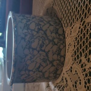 Vintage Robinson Ransbottom Roseville Pottery Blue Spongeware 1 qt Low Jar Ohio